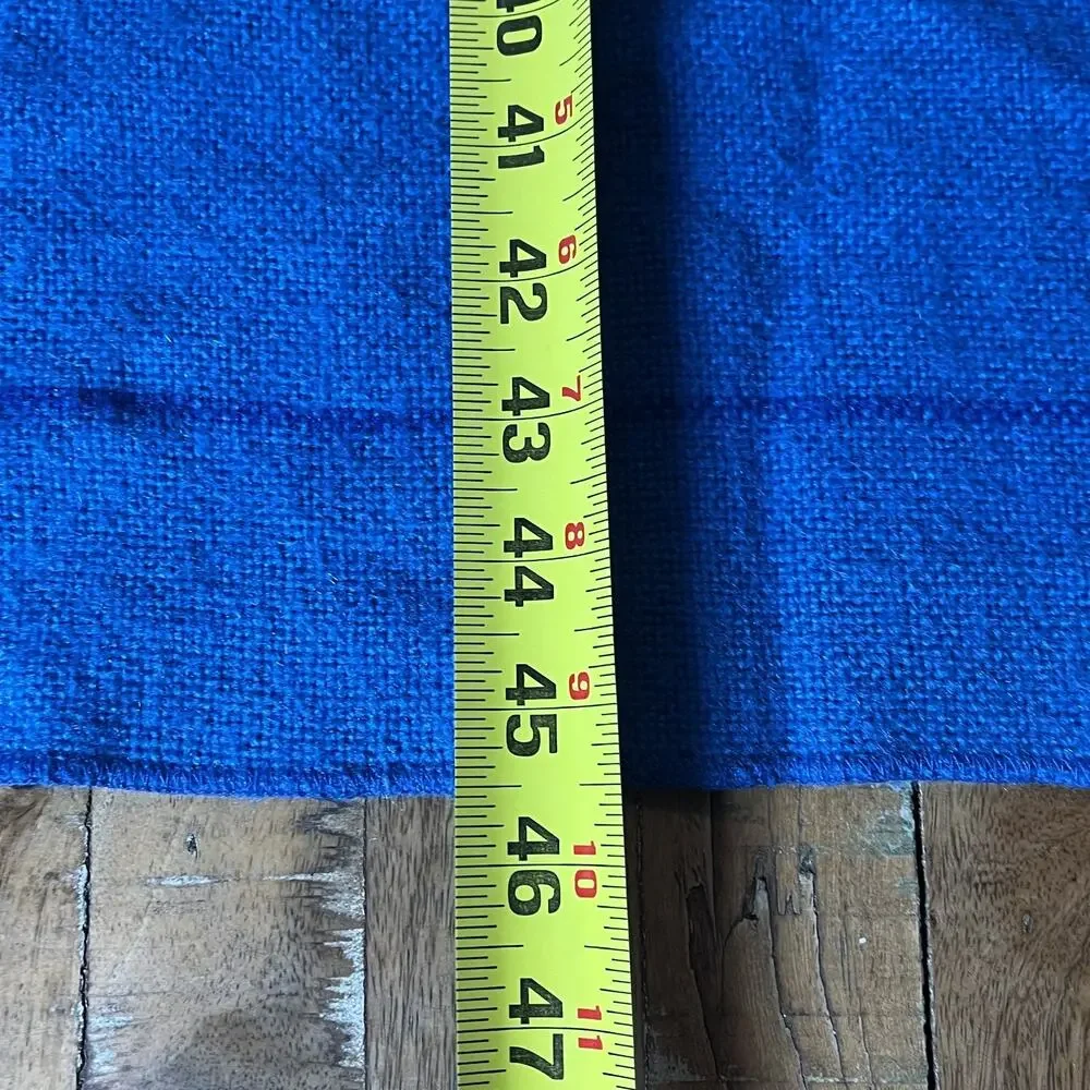 Faribo Small Wool Blanket Blue Windowpane Pattern 45x38
